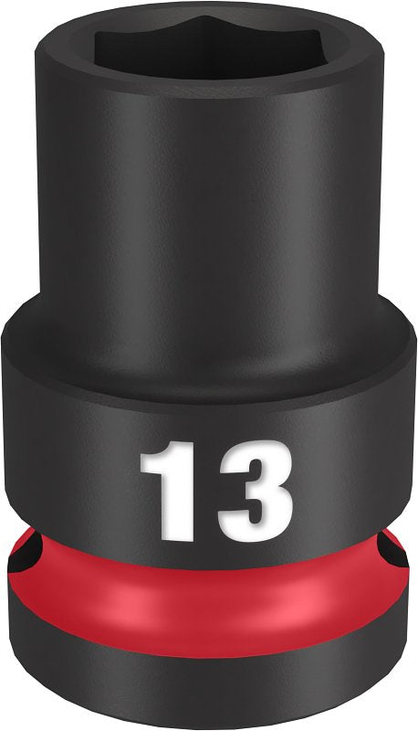 MILWAUKEE Milwaukee SHOCKWAVE Impact Duty Series 49-66-6245 Shallow Impact Socket, 13 mm Socket, 1/2 in Drive, Square Drive
