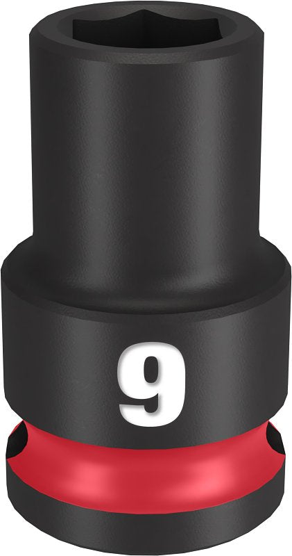 MILWAUKEE Milwaukee SHOCKWAVE Impact Duty Series 49-66-6133 Shallow Impact Socket, 9 mm Socket, 3/8 in Drive, Square Drive