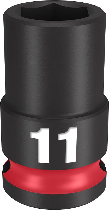 MILWAUKEE Milwaukee SHOCKWAVE Impact Duty Series 49-66-6135 Shallow Impact Socket, 11 mm Socket, 3/8 in Drive, Square Drive