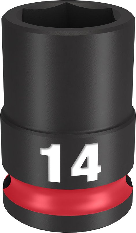 MILWAUKEE Milwaukee SHOCKWAVE Impact Duty Series 49-66-6138 Shallow Impact Socket, 14 mm Socket, 3/8 in Drive, Square Drive