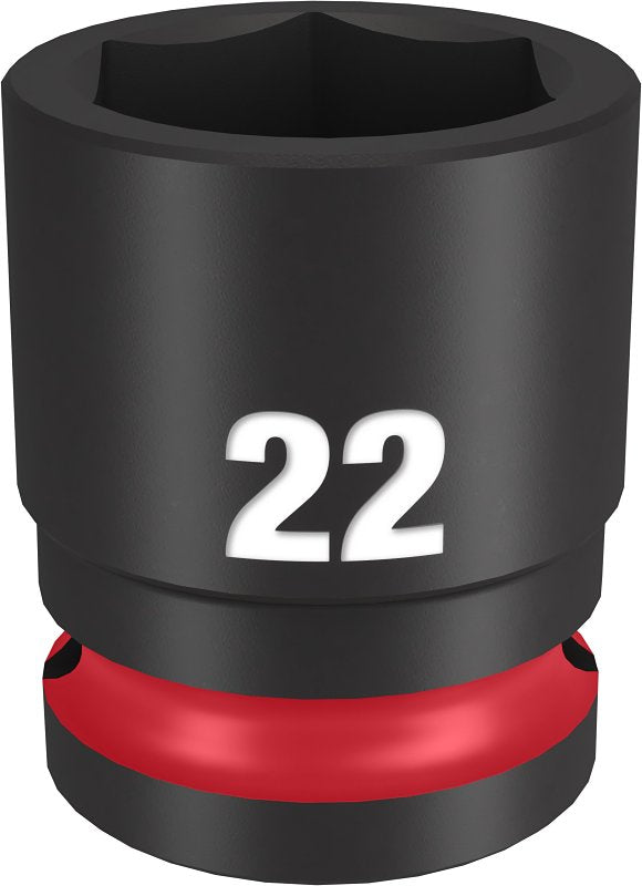 MILWAUKEE Milwaukee SHOCKWAVE Impact Duty Series 49-66-6254 Shallow Impact Socket, 22 mm Socket, 1/2 in Drive, Square Drive TOOLS MILWAUKEE