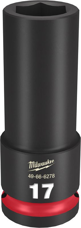 MILWAUKEE Milwaukee SHOCKWAVE Impact Duty Series 49-66-6278 Deep Impact Socket, 17 mm Socket, 1/2 in Drive, Square Drive, 6-Point
