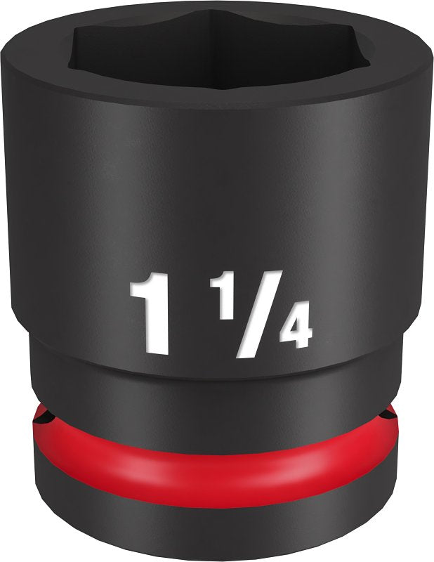 MILWAUKEE Milwaukee SHOCKWAVE Impact Duty Series 49-66-6311 Shallow Impact Socket, 1-1/4 in Socket, 3/4 in Drive, Square Drive