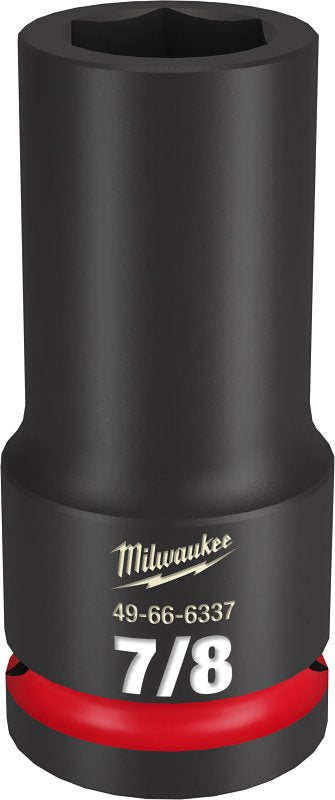 MILWAUKEE Milwaukee SHOCKWAVE Impact Duty Series 49-66-6337 Deep Impact Socket, 7/8 in Socket, 3/4 in Drive, Square Drive TOOLS MILWAUKEE