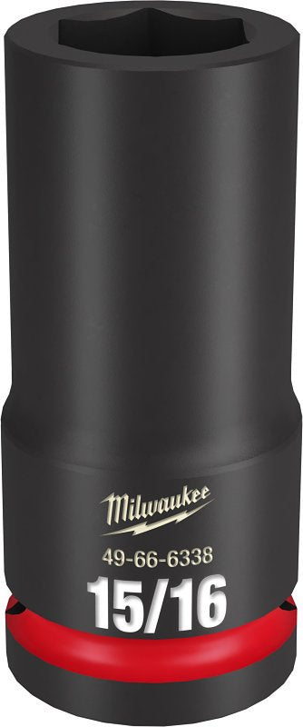 MILWAUKEE Milwaukee SHOCKWAVE Impact Duty Series 49-66-6338 Deep Impact Socket, 15/16 in Socket, 3/4 in Drive, Square Drive TOOLS MILWAUKEE