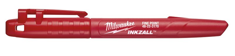 MILWAUKEE Milwaukee 48-22-3170 Marker, Red, 7.13 in L, Plastic Barrel, Red Barrel