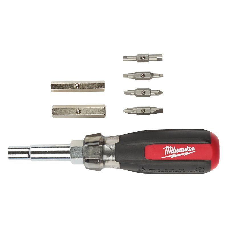MILWAUKEE Milwaukee 48-22-2881 13-in-1 Screwdriver, 7-1/2 in OAL, Cushion Grip Handle