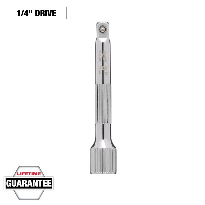 MILWAUKEE Milwaukee 43-24-9111 Extension Drive, 1/4 in Drive, 3 in L, Chrome Plated