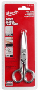 MILWAUKEE ELECTRICAL TO Milwaukee 48-22-4048 Electrical Scissors, 2-1/4 in OAL, Steel Blade, Round Handle ELECTRICAL MILWAUKEE ELECTRICAL TO