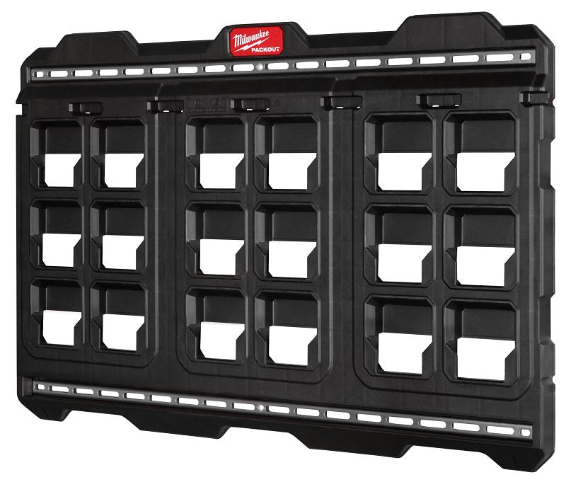 MILWAUKEE ELECTRICAL TO Milwaukee PACKOUT 48-22-8497 Large Wall Plate, 150 lb Load, 1.2 in L, 30-3/4 in W, 20 in H, Polymer, Black