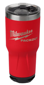 MILWAUKEE ELECTRICAL TO Milwaukee PACKOUT 48-22-8393R Tumbler, 30 oz, Sliding Magnetic Lid, Metal, Red, Insulated HOUSEWARES MILWAUKEE ELECTRICAL TO