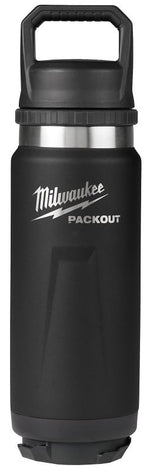 MILWAUKEE ELECTRICAL TO Milwaukee PACKOUT Series 48-22-8396B Insulated Bottle, 24 oz, Stainless Steel, Black HOUSEWARES MILWAUKEE ELECTRICAL TO