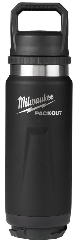 MILWAUKEE ELECTRICAL TO Milwaukee PACKOUT Series 48-22-8396B Insulated Bottle, 24 oz, Stainless Steel, Black HOUSEWARES MILWAUKEE ELECTRICAL TO