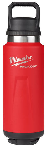 MILWAUKEE ELECTRICAL TO Milwaukee Packout 48-22-8397R Insulated Water Bottle, 36 oz, Metal, Red HOUSEWARES MILWAUKEE ELECTRICAL TO