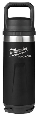 MILWAUKEE ELECTRICAL TO Milwaukee PACKOUT Series 48-22-8382B Insulated Bottle, 18 oz, Stainless Steel, Black HOUSEWARES MILWAUKEE ELECTRICAL TO
