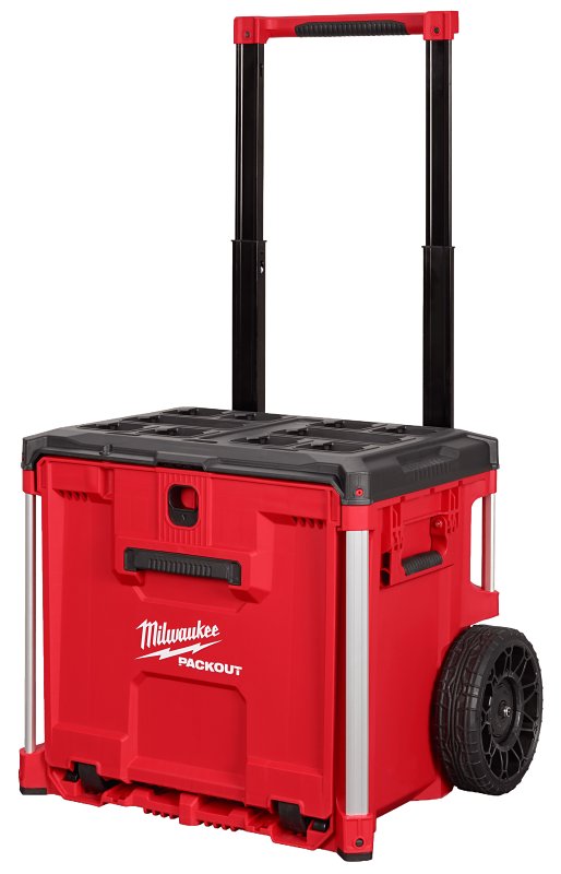 MILWAUKEE ELECTRICAL TO Milwaukee PACKOUT 48-22-8420 Rolling Drawer Tool Box, 250 lb, Polypropylene, Black/Red TOOLS MILWAUKEE ELECTRICAL TO