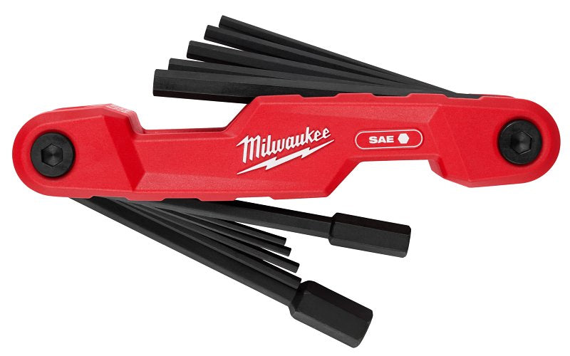 MILWAUKEE ELECTRICAL TO Milwaukee 48-22-2180 Folding Hex Key Set, 11-Piece, Alloy Steel/Metal, Black Oxide