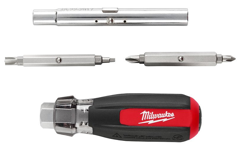 MILWAUKEE ELECTRICAL TO Milwaukee 48-22-2917 13-in-1 Magnetic Screwdriver, 3/16, 1/4 in Drive, Multi-Bit Drive, 8 in OAL