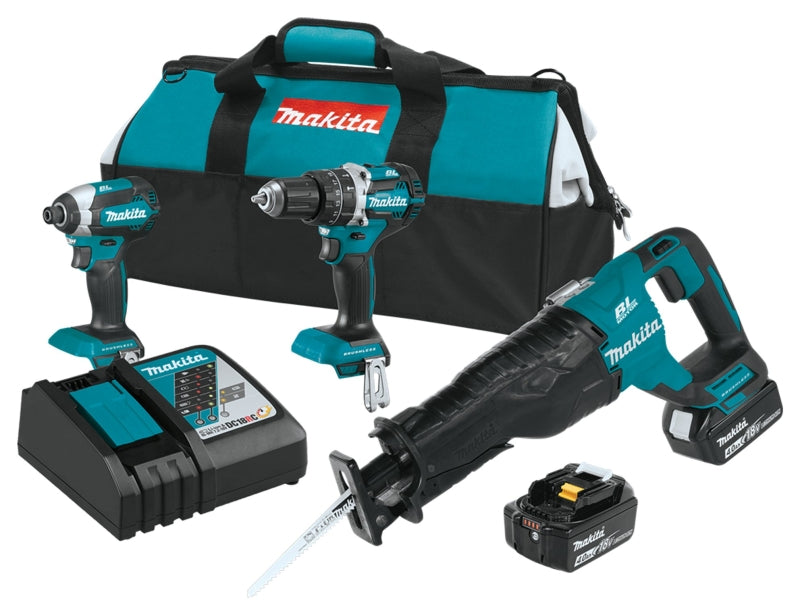 MAKITA Makita XT328M Brushless Combination Kit, Battery Included, 18 V, 3-Tool, Lithium-Ion Battery TOOLS MAKITA