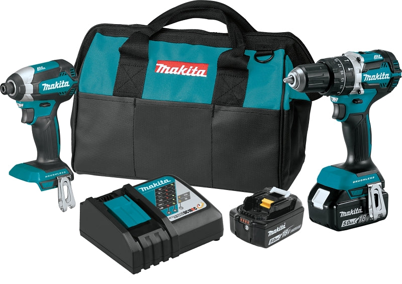 MAKITA Makita XT269T Combination Tool Kit, Battery Included, 5 Ah, 18 V, 2-Tools, 2/PK