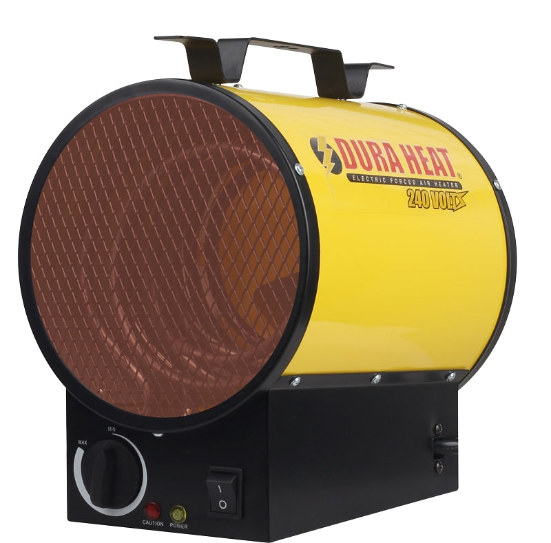 DURA HEAT DuraHeat Electric Forced Air Heater, 20A, 240V, 3750 W, 12,800 Btu, Heats approx 400 sq ft, Yellow