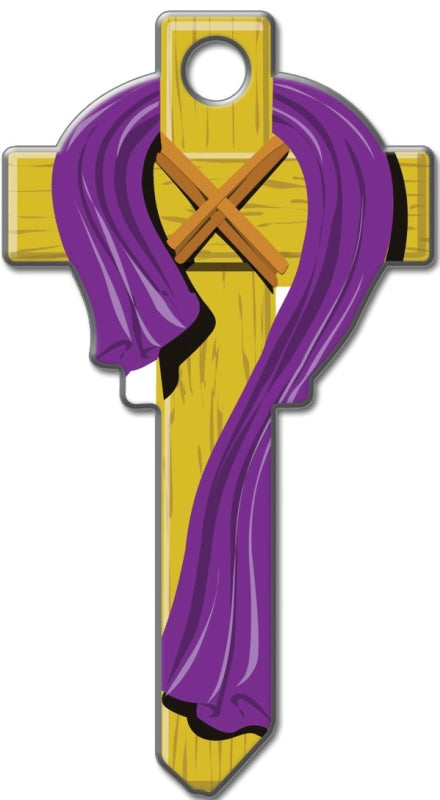 LUCKY LINE Lucky Line Key Shapes Series B124K Key Blank, Cross, Brass, Enamel-Coated, For: Kwikset Locks HARDWARE & FARM SUPPLIES LUCKY LINE