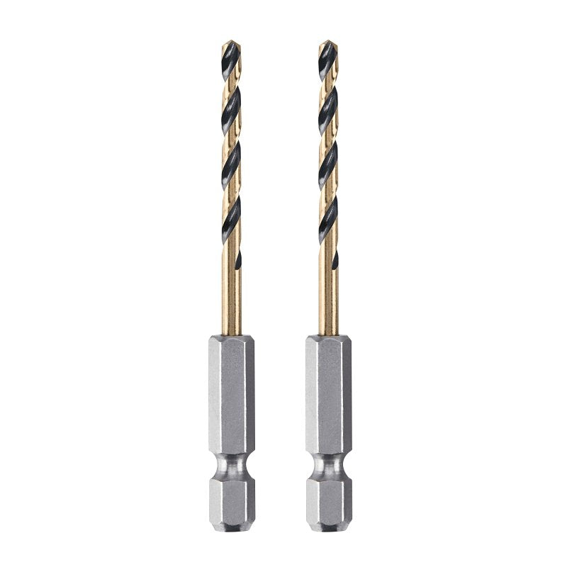 DEWALT DEWALT DWA5008 Drill Bit, 1/8 in Dia, 2-7/8 in OAL, Heavy-Duty, 1/4 in Dia Shank, Hex Shank