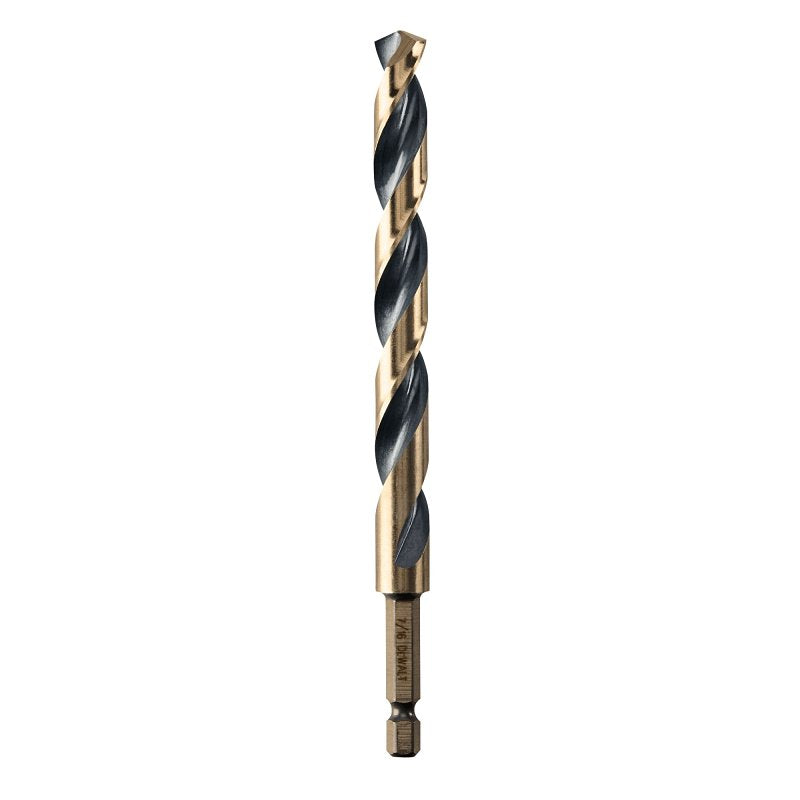 DEWALT DEWALT DWA5028 Drill Bit, 7/16 in Dia, 5-3/4 in OAL, 1/4 in Dia Shank, Hex Shank TOOLS DEWALT