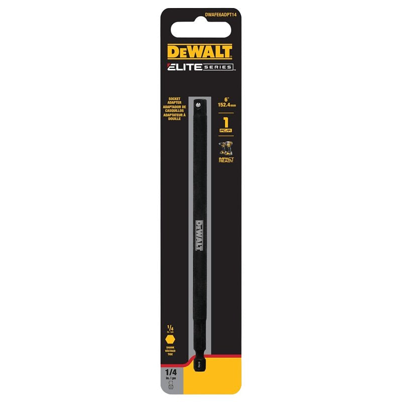 DEWALT DEWALT ELITE Series DWAFE6ADPT38 Socket Adapter, 3/8 in Drive, Square Drive, 6 in L