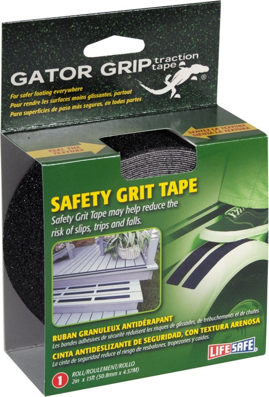 INCOM MANUFACTURING Incom RE3951 Safety Grit Tape, 15 in L, 2 in W, PVC Backing, Black PAINT INCOM MANUFACTURING