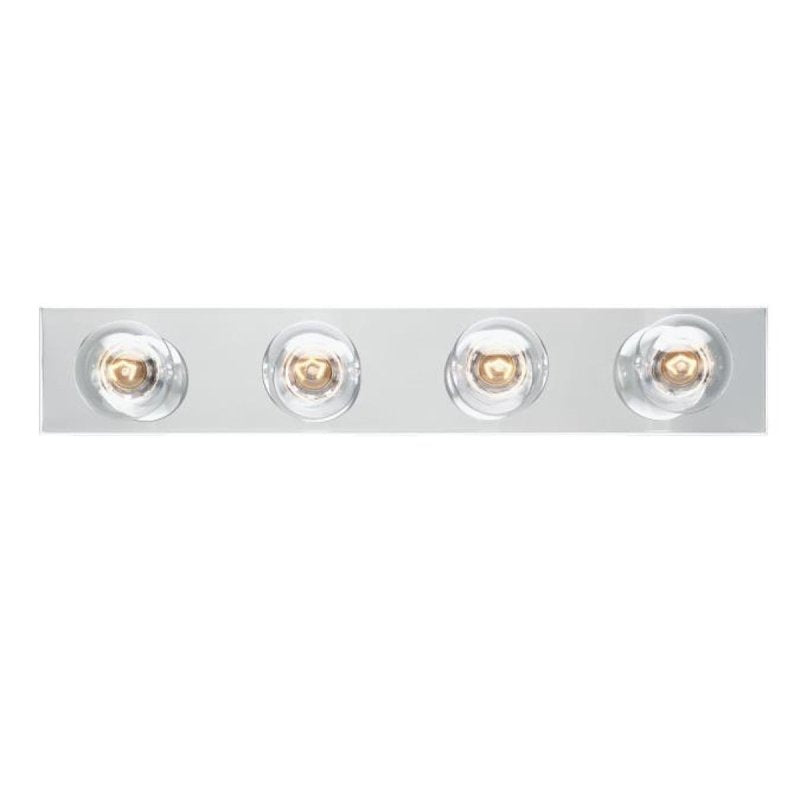 WESTINGHOUSE Westinghouse 6641100 Indoor Bath Bar Wall Fixture, 4-Lamp, Chrome Plated Fixture