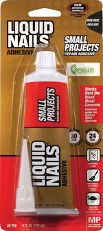 LIQUID NAILS Liquid Nails LN-700 Construction Adhesive, White, 4 oz Squeeze Tube