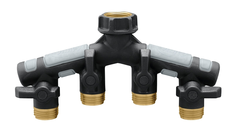 ORBIT IRRIGATION PRODUCTS Orbit 58970 Metal Manifold, 3/4 in Male, 4-Port/Way, Brass LAWN & GARDEN ORBIT IRRIGATION PRODUCTS