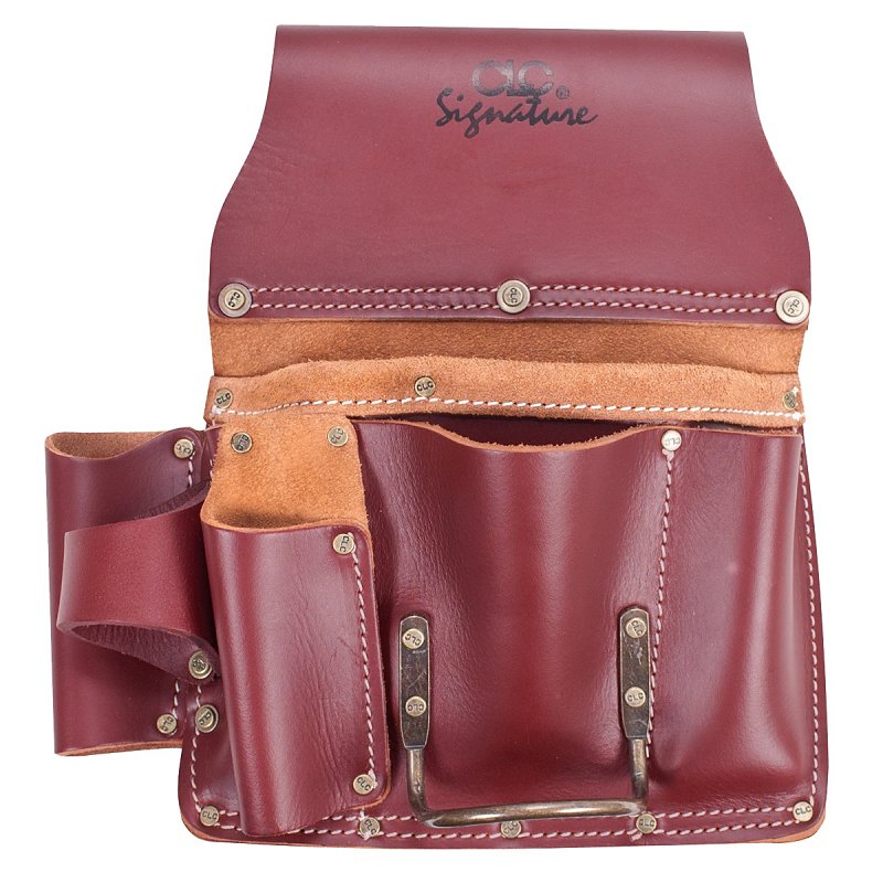 HULTAFORS Custom Leathercraft Signature Elite 21485 Tool Pouch, 11-Pocket, Leather, Brown, 3 in W TOOLS HULTAFORS