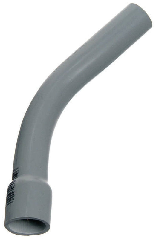 CARLON Carlon UA7AKB-CAR Elbow, 2-1/2 in Trade Size, 45 deg Angle, SCH 40 Schedule Rating, PVC, Bell End, Gray, 1/PK