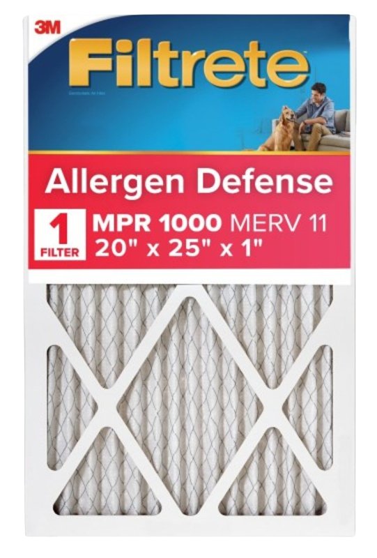 FILTRETE Filtrete 9803-4 Air Filter, 20 in L, 25 in W, 11 MERV, 1000 MPR
