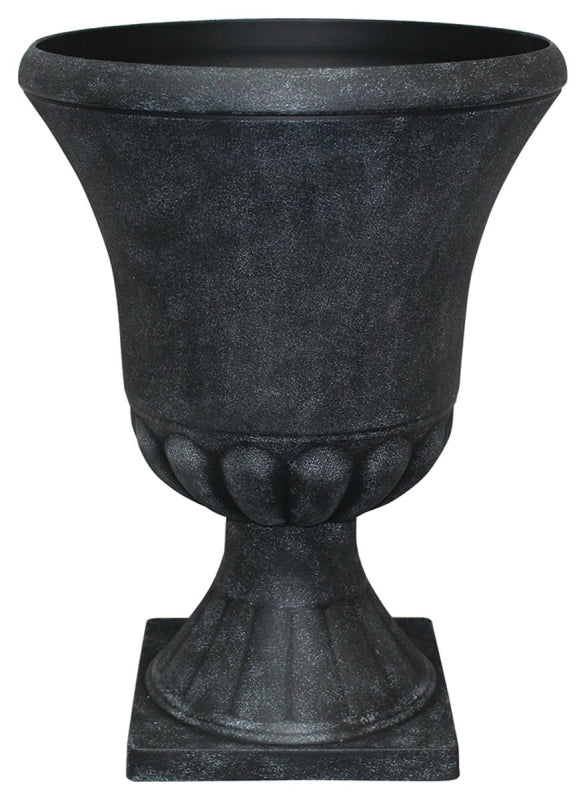 SOUTHERN PATIO Southern Patio EB-029816 Winston Urn, 21 in H, 16 in W, 16 in D, Resin/Stone Composite, Weathered Black LAWN & GARDEN SOUTHERN PATIO   