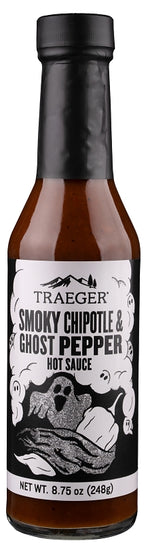 TRAEGER Traeger HOT002 Hot Sauce, Ghost Pepper, Smokey Chipotle, 8.75 oz Bottle