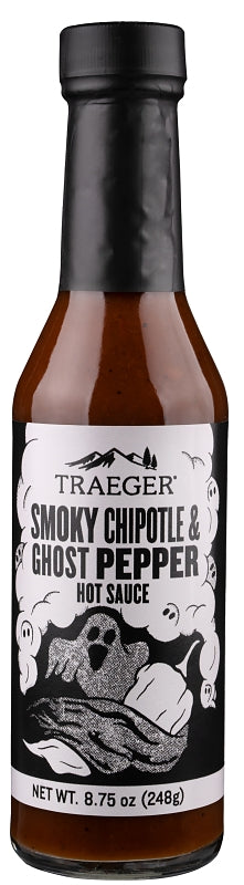 TRAEGER Traeger HOT002 Hot Sauce, Ghost Pepper, Smokey Chipotle, 8.75 oz Bottle