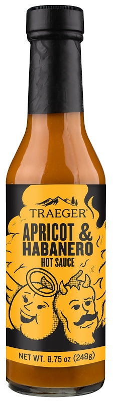 TRAEGER Traeger HOT003 Hot Sauce, Apricot, Habanero, 8.75 oz Bottle