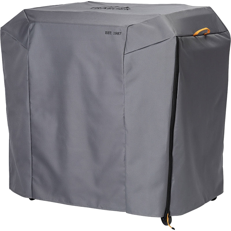 TRAEGER Traeger BAC749- Grill Cover, 9.4 in W, 4 in D, 13.4 in H, 600D Polyester, Gray