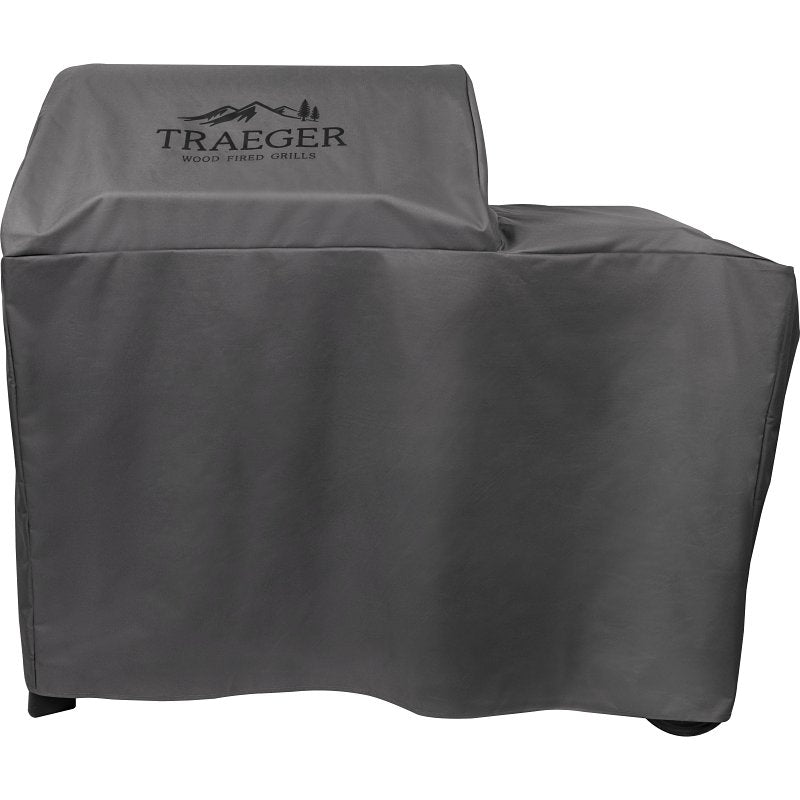 TRAEGER Traeger BAC759 Full Length Grill Cover, 23 in W, 55 in D, 46 in H, Polyester, Gray