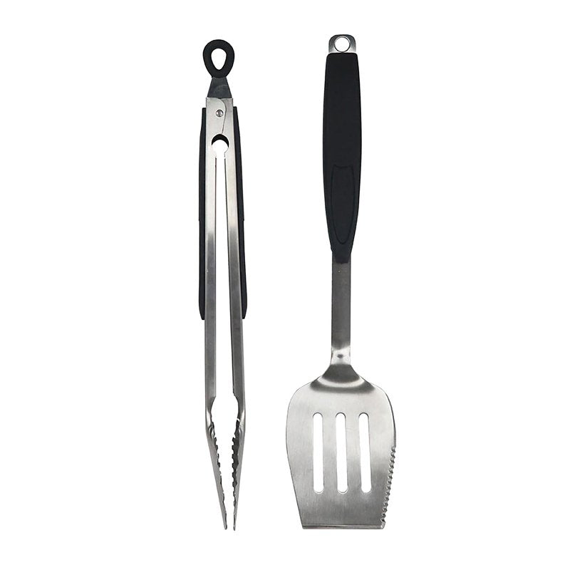 MR BAR-B-Q PRODUCTS Mr. BAR-B-Q 02939Y Barbecue Set, Stainless Steel Blade, Stainless Steel, Rubber Handle, Comfortable, Non-Slip Handle