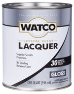 WATCO WATCO 63041 Lacquer, Gloss, Liquid, Clear, 1 qt, Can