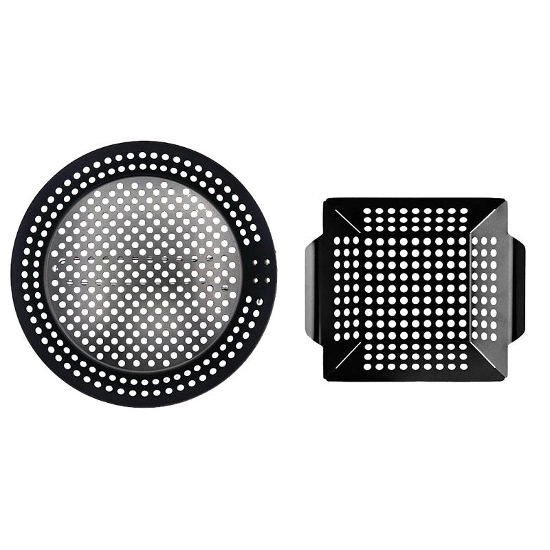 MR BAR-B-Q PRODUCTS Mr. BAR-B-Q 06901Y Gourmet Grilling Topper Set, Steel, Black, For: Big Green Egg, Charcoal, Commercial Grill/Smokers OUTDOOR LIVING & POWER EQUIPMENT MR BAR-B-Q PRODUCTS