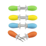 MR BAR-B-Q PRODUCTS Mr. BAR-B-Q 40350Y Corn Holder Set, Blue/Green/Orange/Yellow, Stainless Steel OUTDOOR LIVING & POWER EQUIPMENT MR BAR-B-Q PRODUCTS