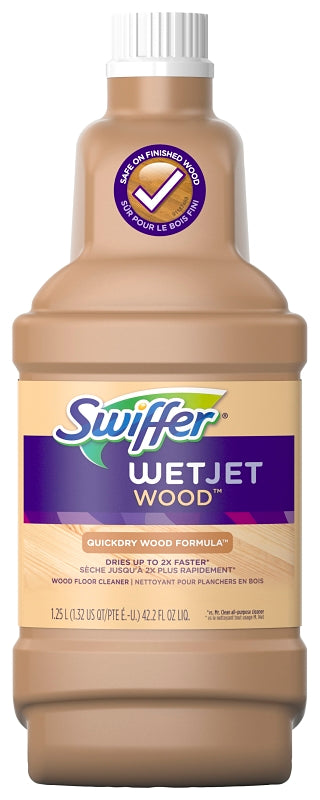 SWIFFER Swiffer WetJet 77133 Wood Floor Cleaner Solution Refill, 1.25 L Bottle, Liquid, Fresh, Clear CLEANING & JANITORIAL SUPPLIES SWIFFER   