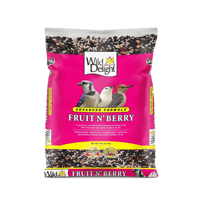 WILD DELIGHT Wild Delight 365050 Bird Food, Berry, Fruit Flavor, 5 lb Bag