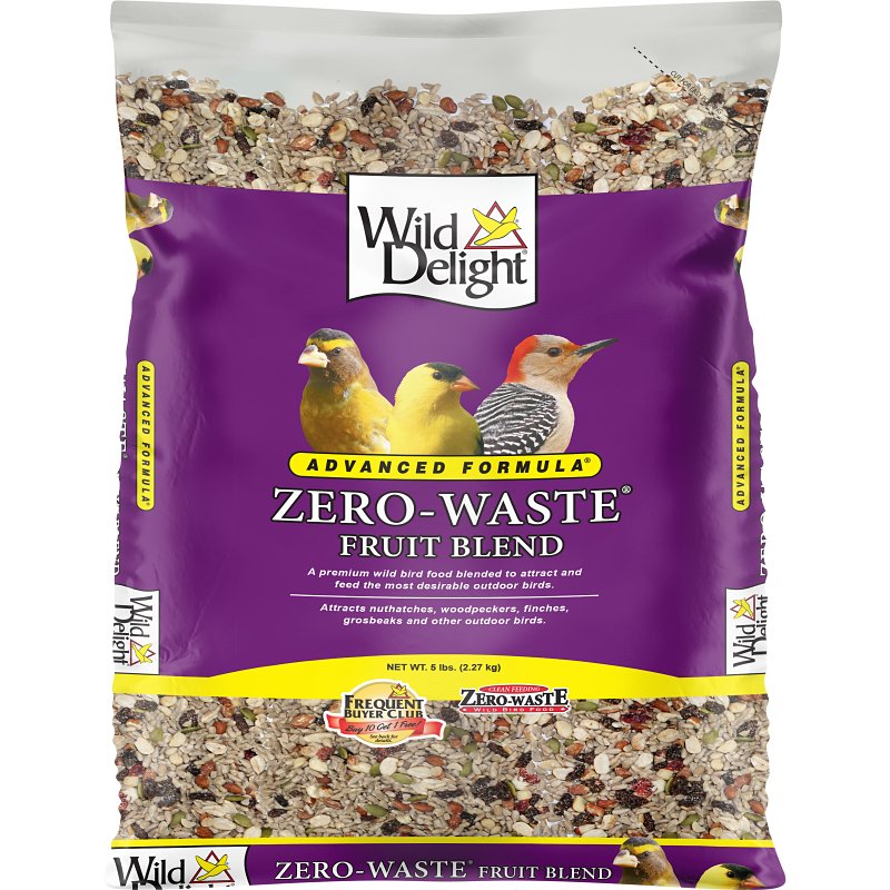 WILD DELIGHT Wild Delight 360050 Blended Bird Food, Zero-Waste, Fruit Flavor, 5 lb Bag HARDWARE & FARM SUPPLIES WILD DELIGHT