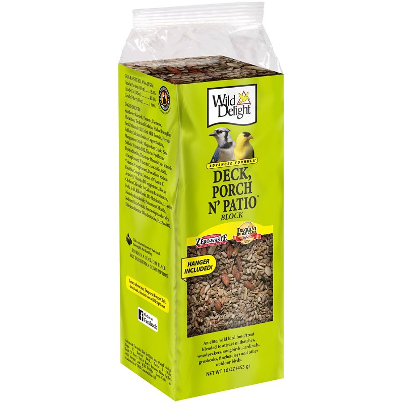 WILD DELIGHT Wild Delight Porch N Patio 388380 Sunflower Kernel Bird Food Block, 14 oz HARDWARE & FARM SUPPLIES WILD DELIGHT